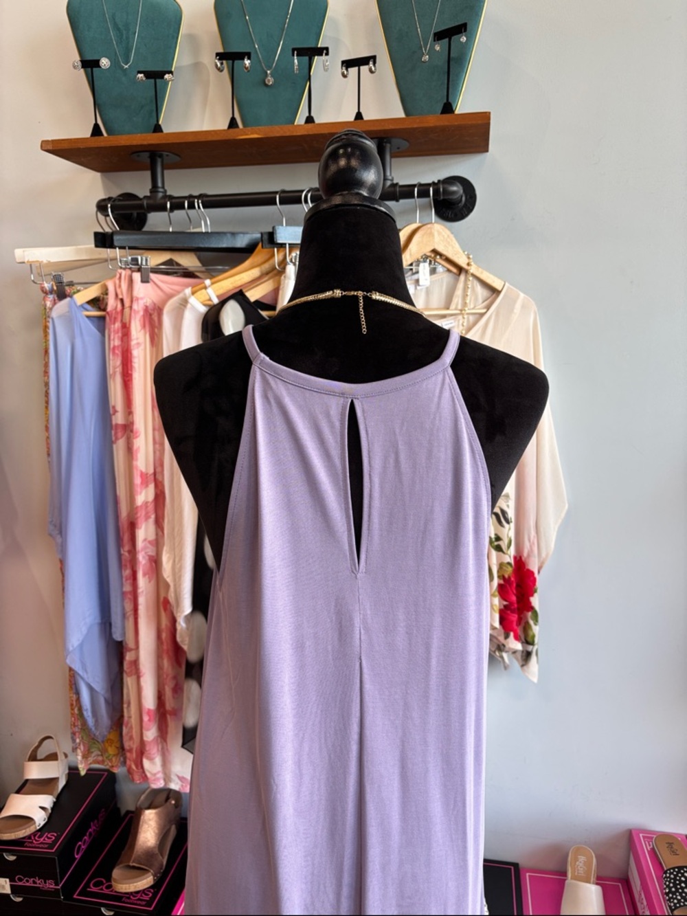 Double Zero Lilac Halter Maxi Dress - Picture 2 of 6